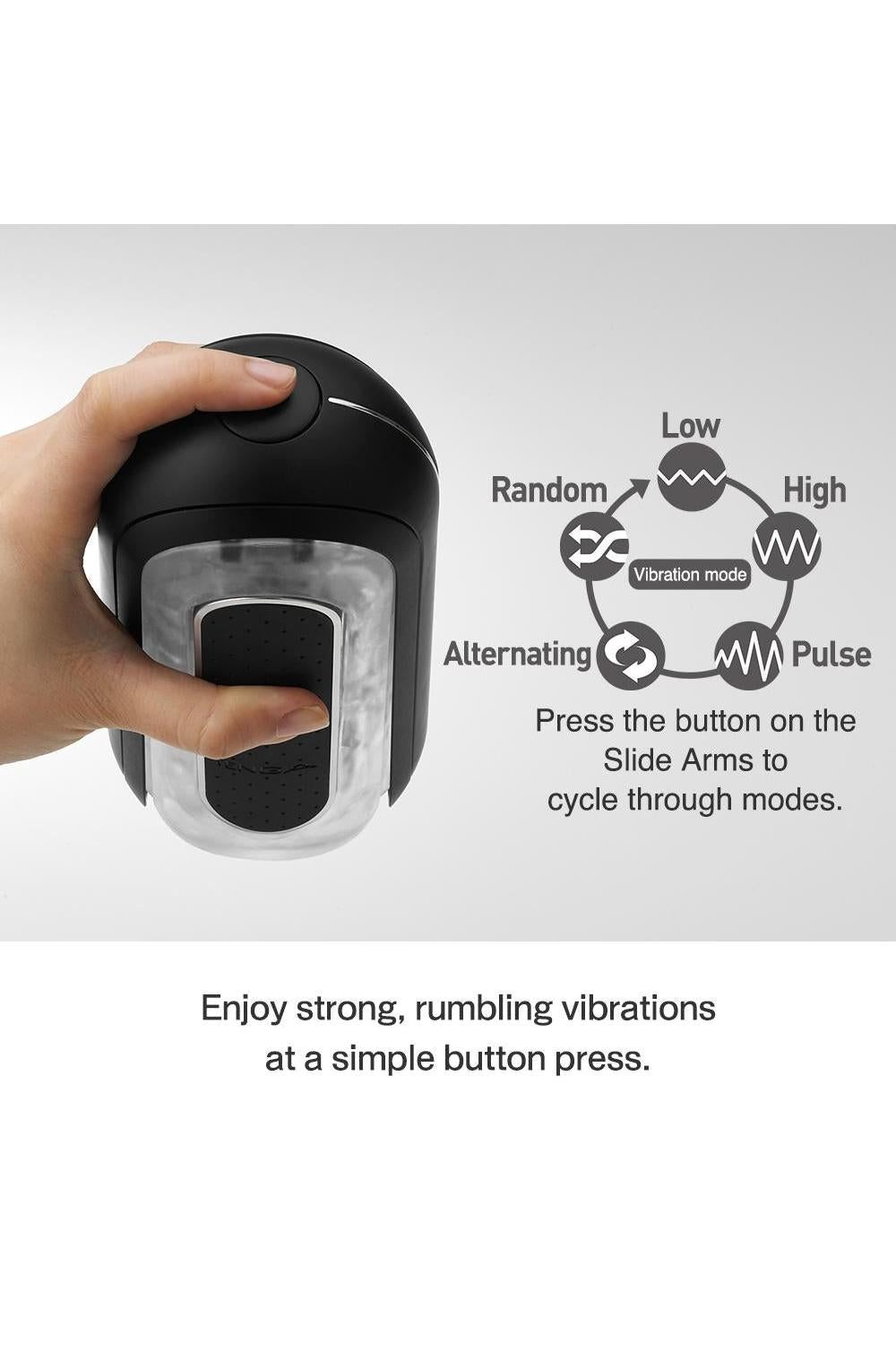 Flip 0-Zero Electronic Vibration Stroker- Black freeshipping - ToysZone.ca