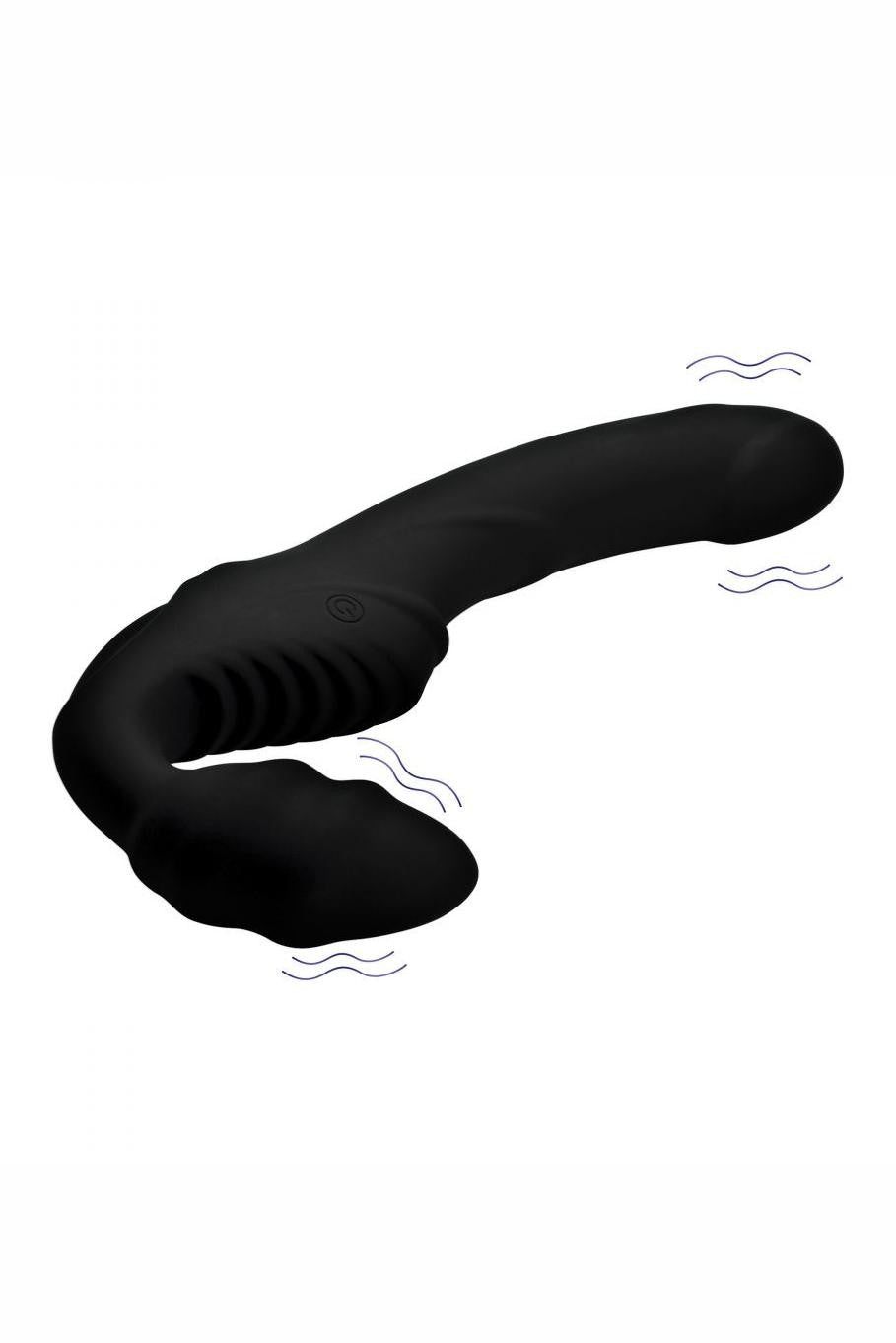 9X Vibrating Silicone Strapless Strap On with Remote Control freeshipping - ToysZone.ca