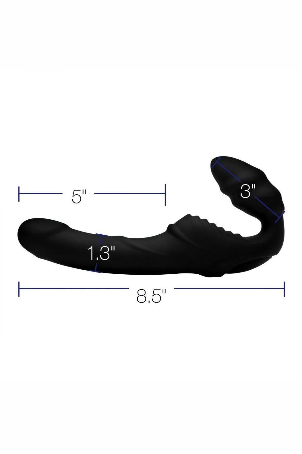 9X Vibrating Silicone Strapless Strap On with Remote Control freeshipping - ToysZone.ca