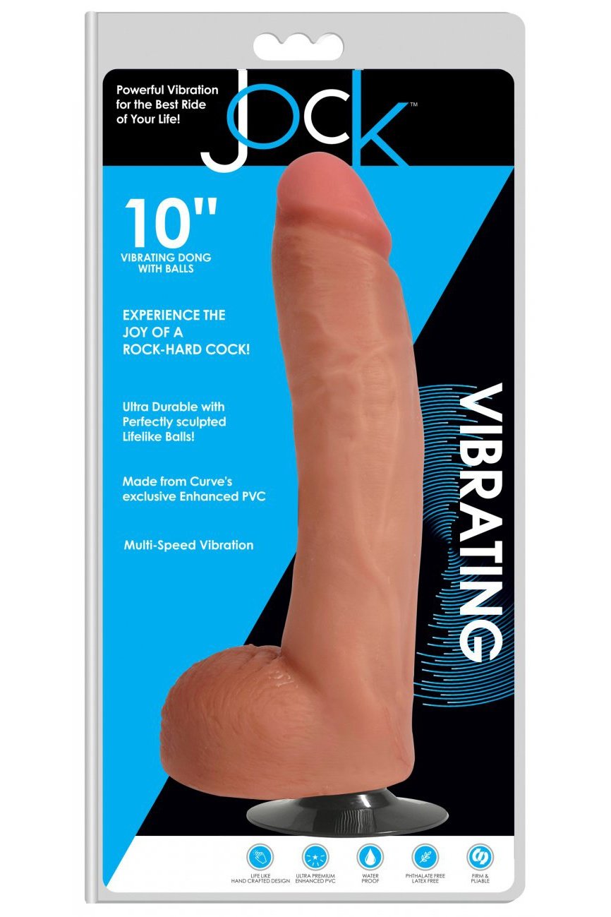 JOCK 10 Inch Vibrating Dong with Balls Free Shipping