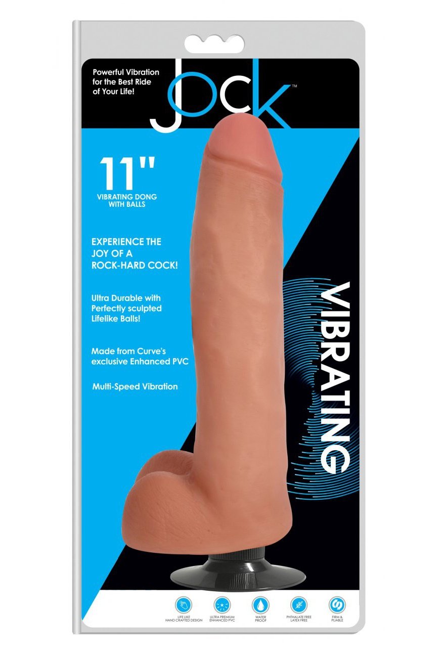 JOCK 11 Inch Vibrating Dong with Balls Free Shipping