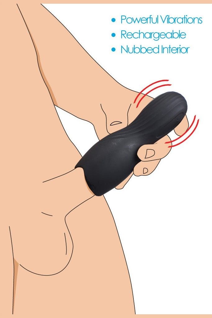 Vibrating Rechargeable Penis Pleaser freeshipping - ToysZone.ca