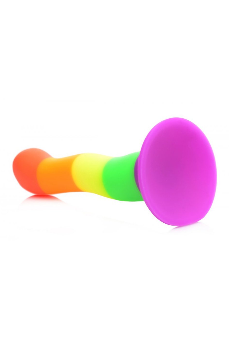 Proud Rainbow Silicone Dildo with Harness Free Shipping
