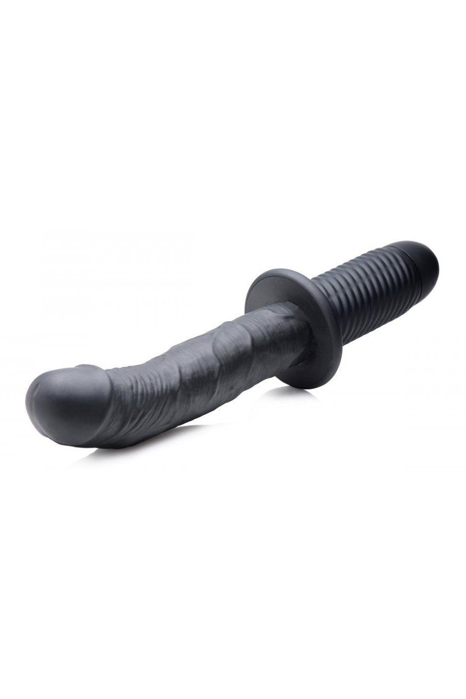 The Large Realistic 10X Silicone Vibrator with Handle Free Shipping