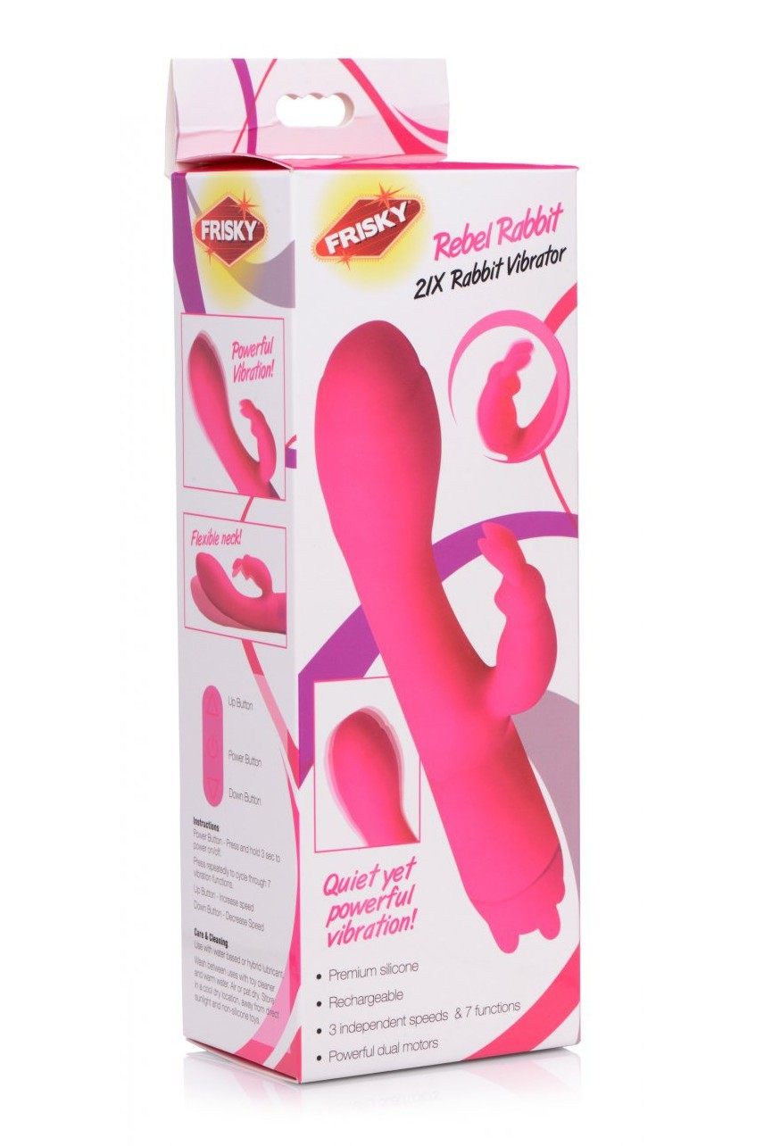 Rebel Rabbit 21X Silicone Vibrator free shipping - ToysZone.ca