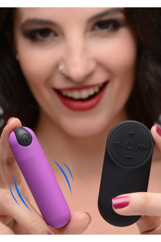 Vibrating Bullet with Remote Control - Purple freeshipping - ToysZone.ca