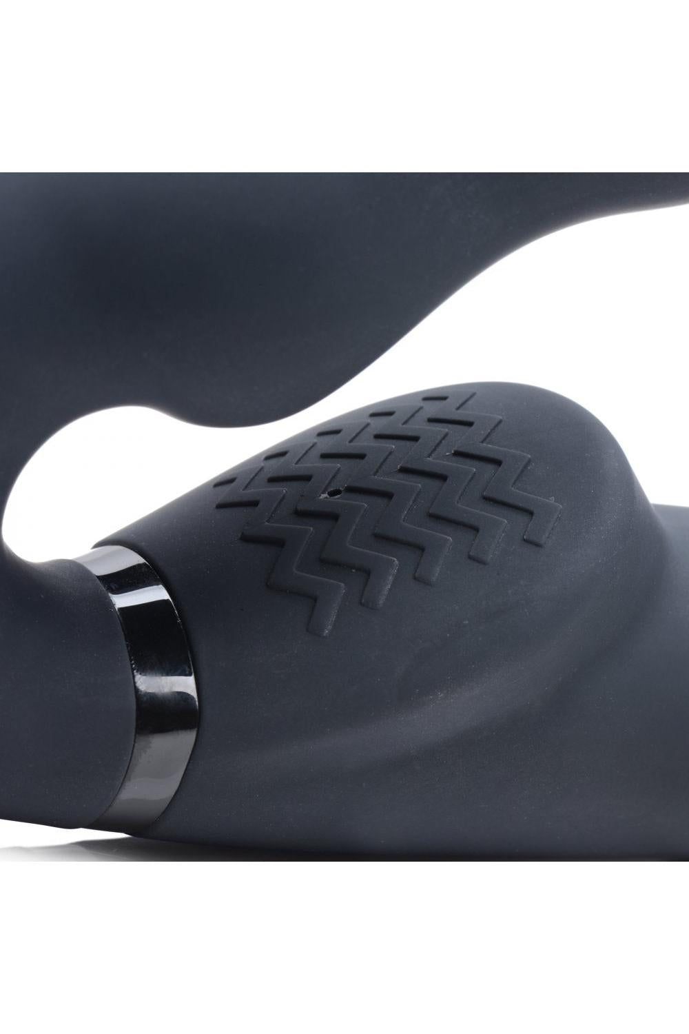 Ergo-Fit Twist Inflatable Vibrating Silicone Strapless Strap-on - Black freeshipping - ToysZone.ca