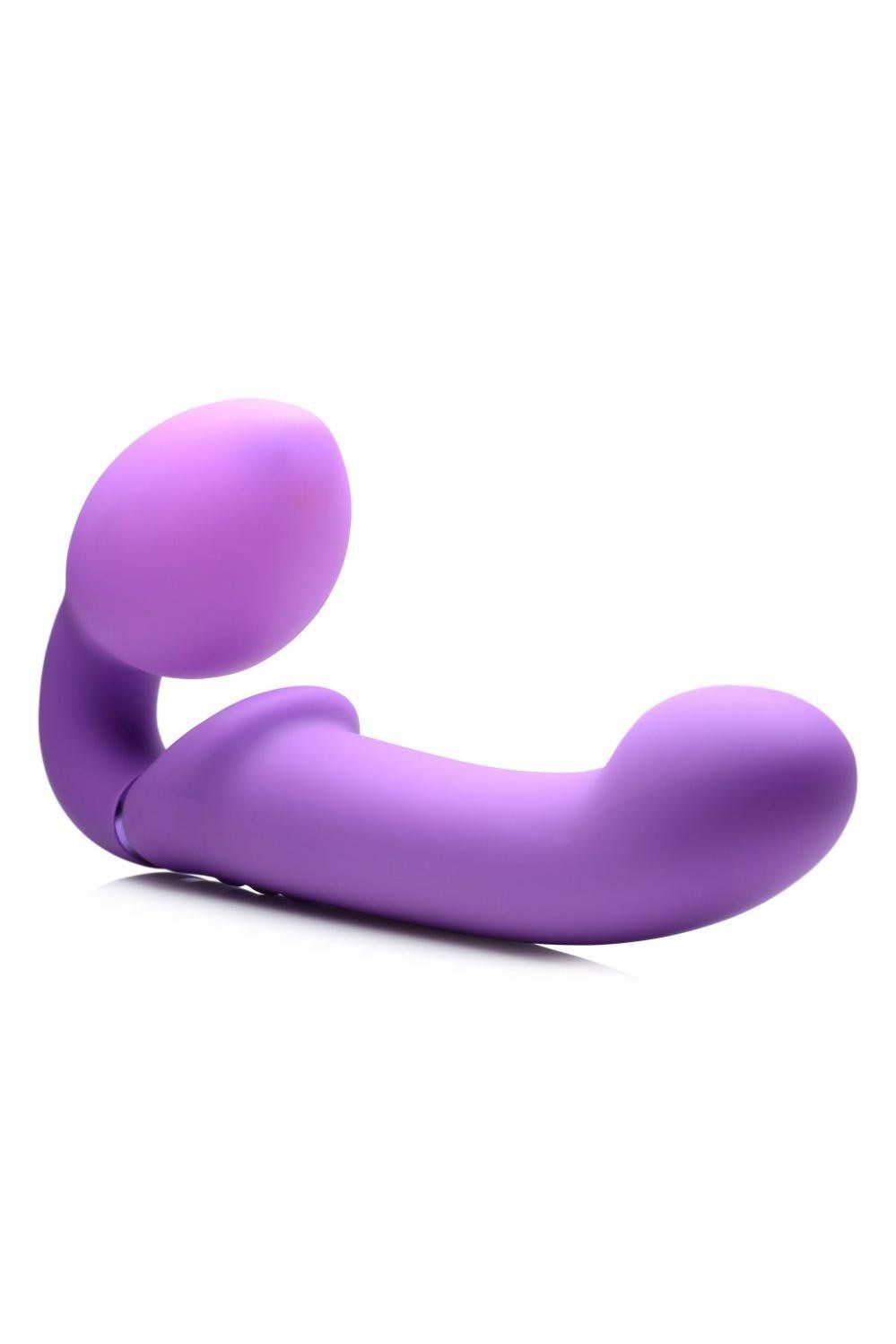 10X Remote Control Inflatable and Vibrating Strapless Strap-on - Purple free shipping - ToysZone.ca