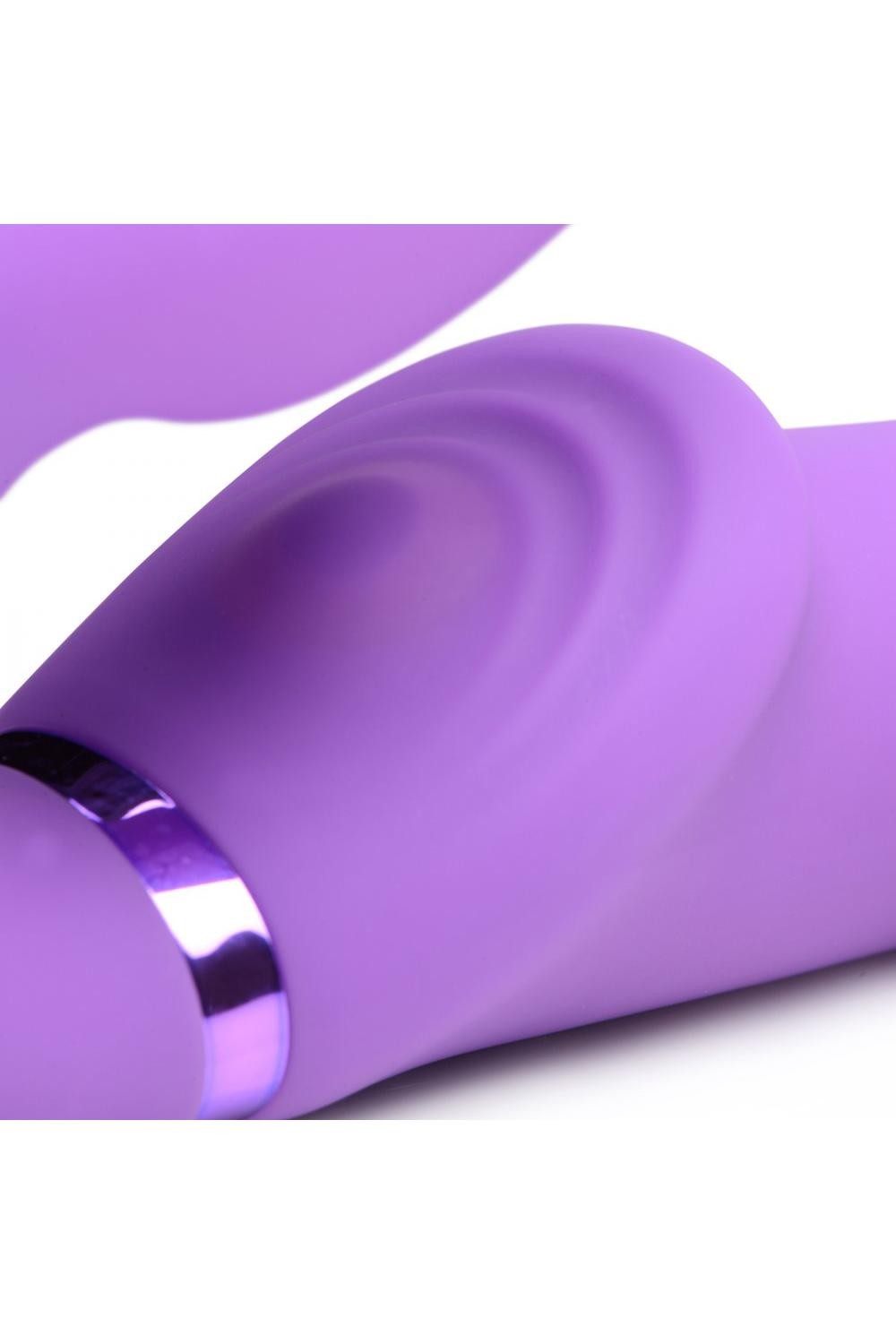 10X Remote Control Inflatable and Vibrating Strapless Strap-on - Purple free shipping - ToysZone.ca