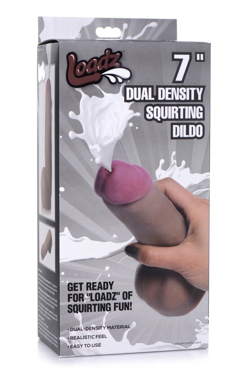 Dark Dual Density Squirting Dildo - 7 Inch Free Shipping