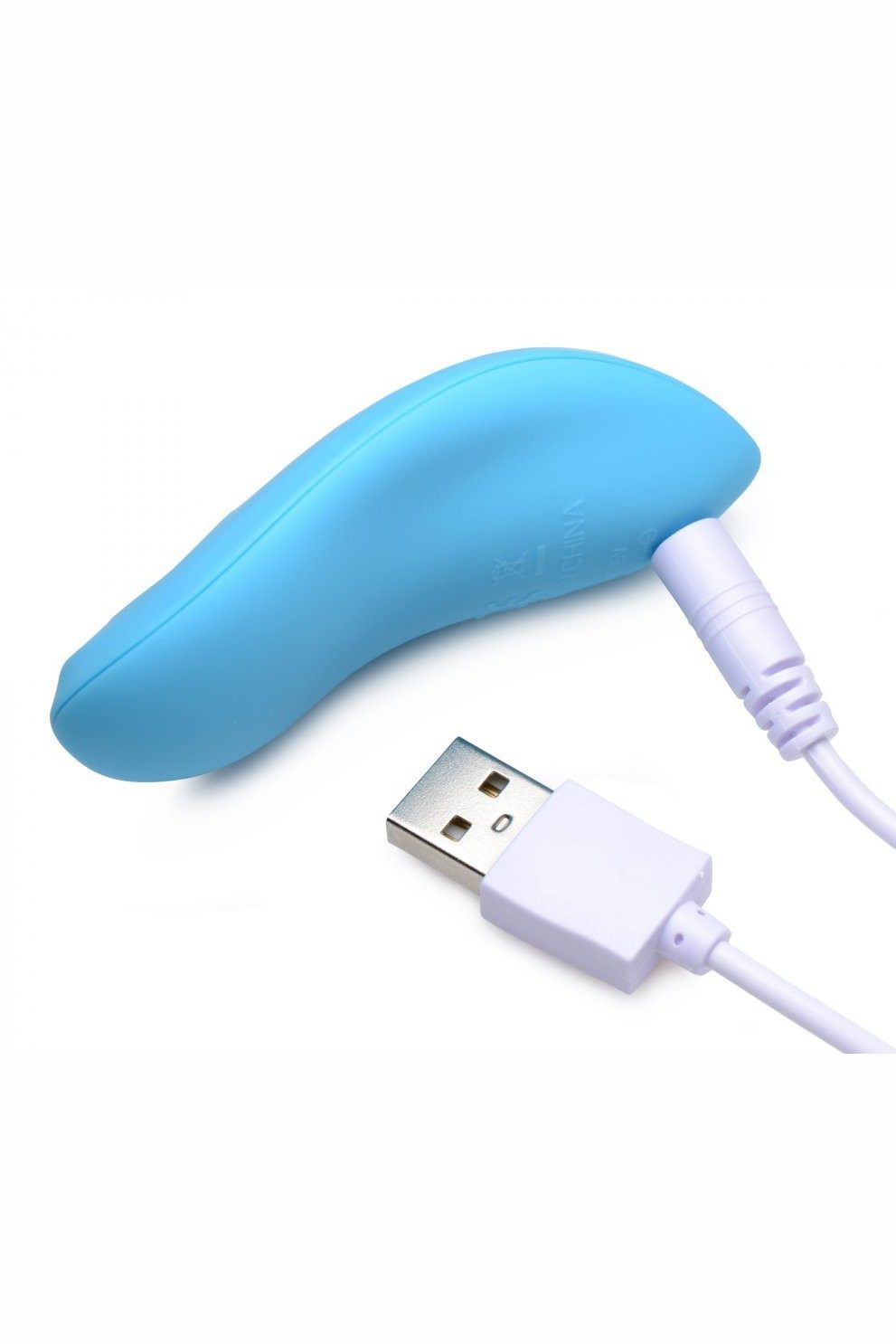 10X Vibrating Silicone Strapless Strap-on - Blue freeshipping - ToysZone.ca