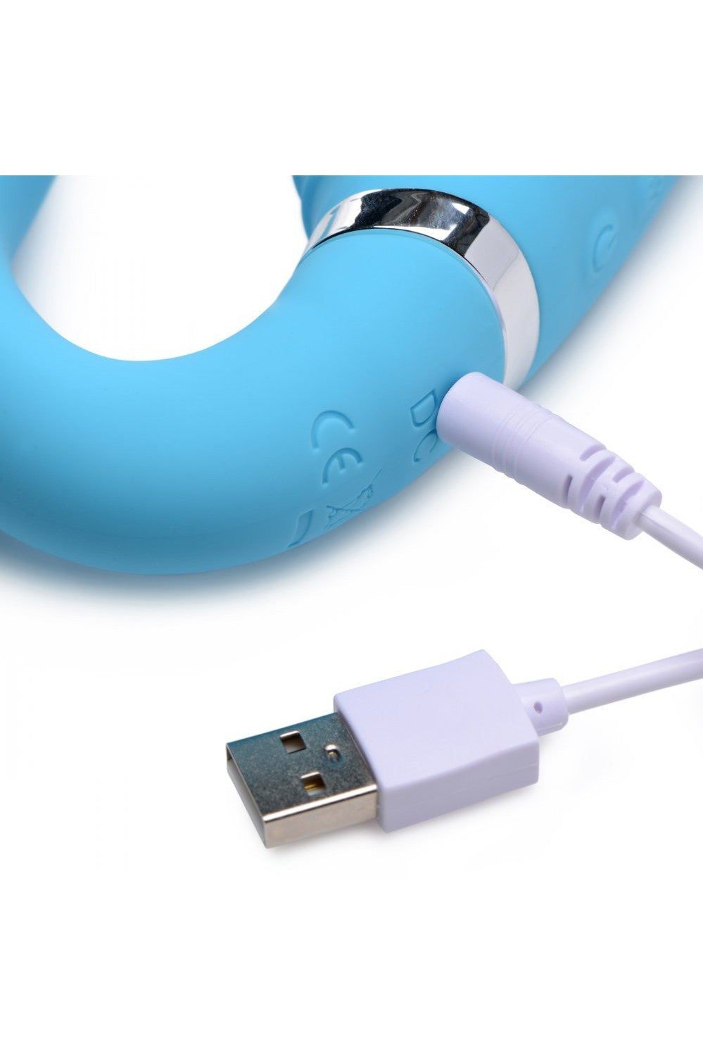 10X Vibrating Silicone Strapless Strap-on - Blue freeshipping - ToysZone.ca