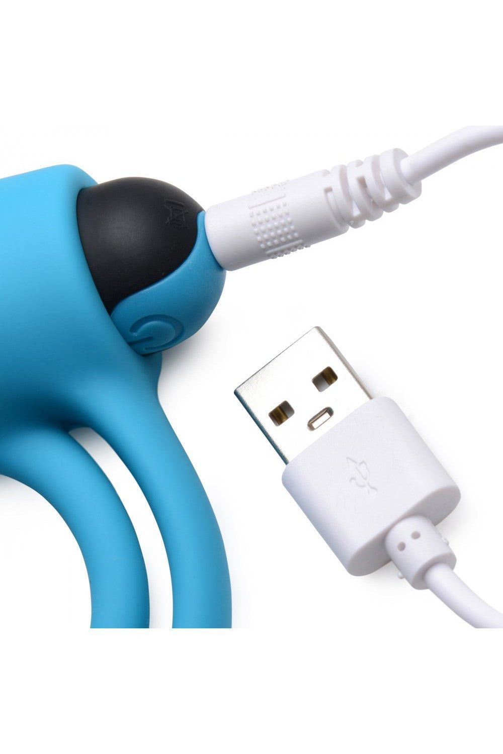 Remote Control 28X Vibrating Cock Ring and Bullet - Blue free shipping - ToysZone.ca