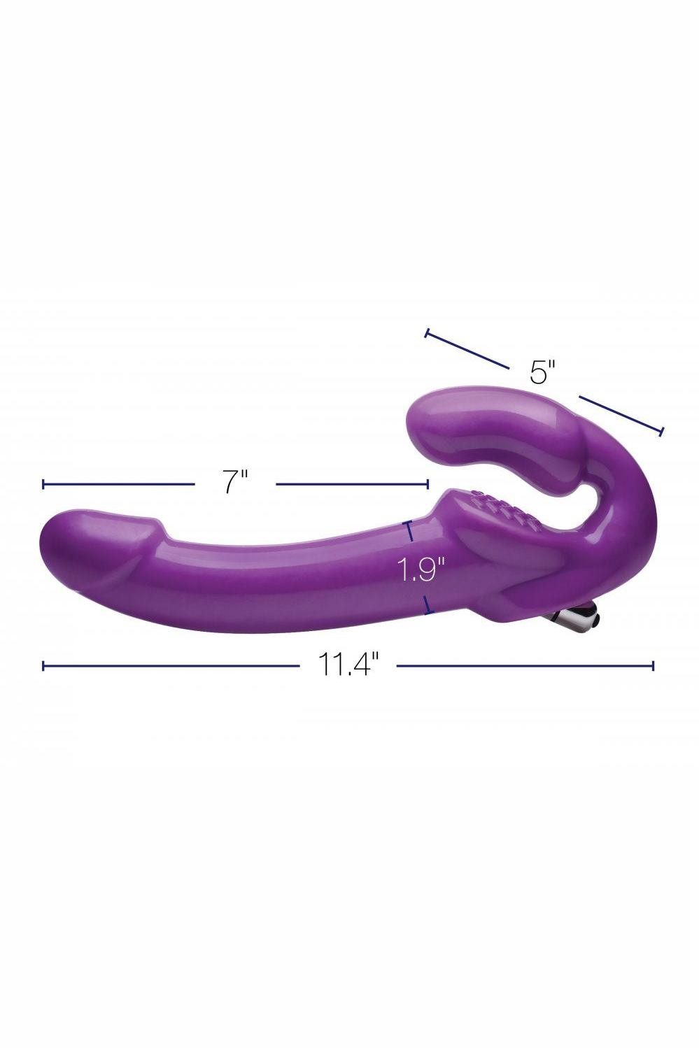 7X Revolver 2 Inch Thick Vibrating Strapless Strap-on freeshipping - ToysZone.ca
