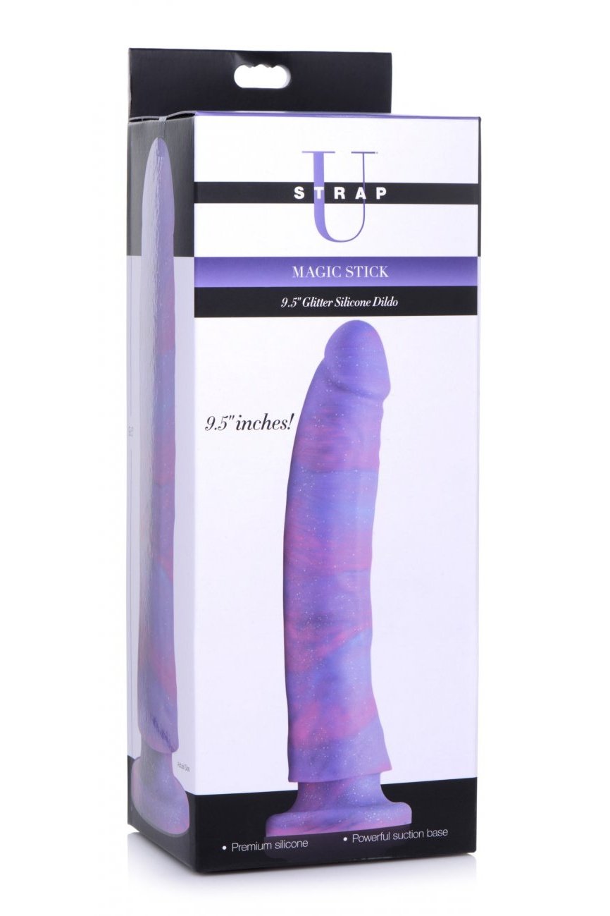 Magic Stick Glitter Silicone Dildo - 9.5 Inch Free Shipping