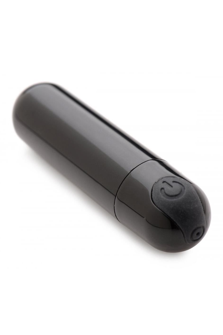 10X Rechargeable Vibrating Metallic Bullet - Black free shipping - ToysZone.ca
