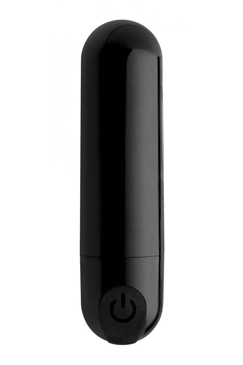 10X Rechargeable Vibrating Metallic Bullet - Black free shipping - ToysZone.ca