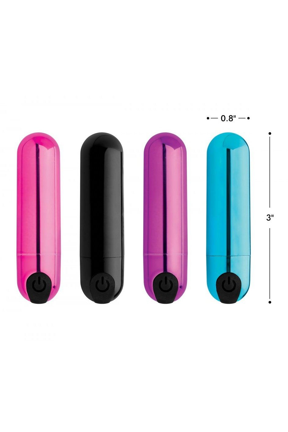 10X Rechargeable Vibrating Metallic Bullet - Black free shipping - ToysZone.ca