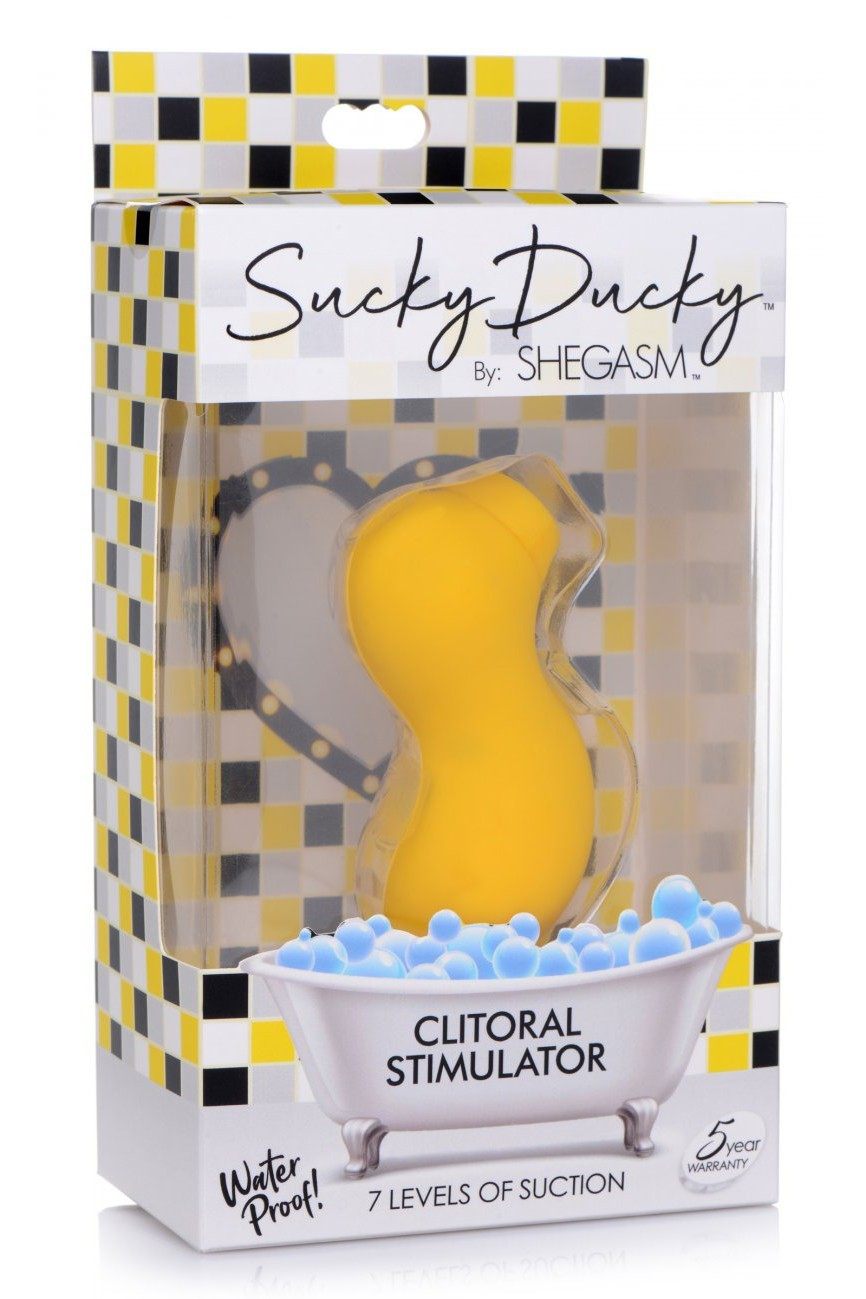 Sucky Ducky Silicone Clitoral Stimulator - Yellow free shipping - ToysZone.ca