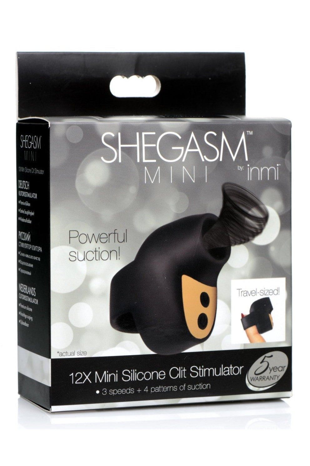 12X Mini Silicone Clit Stimulator - Black freeshipping - ToysZone.ca