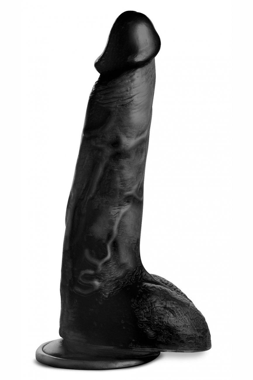 Beefy Brad 9 inch Dildo with Balls - Black freeshipping - ToysZone.ca