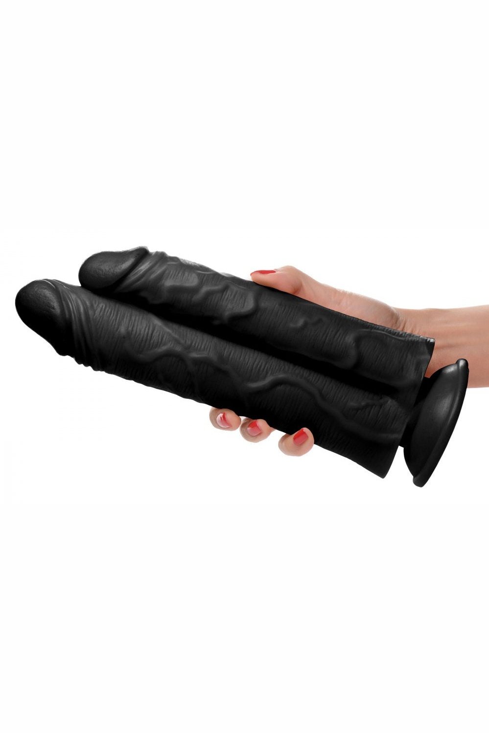 Double Stuffer 10 Inch Dildo - Black Free Shipping