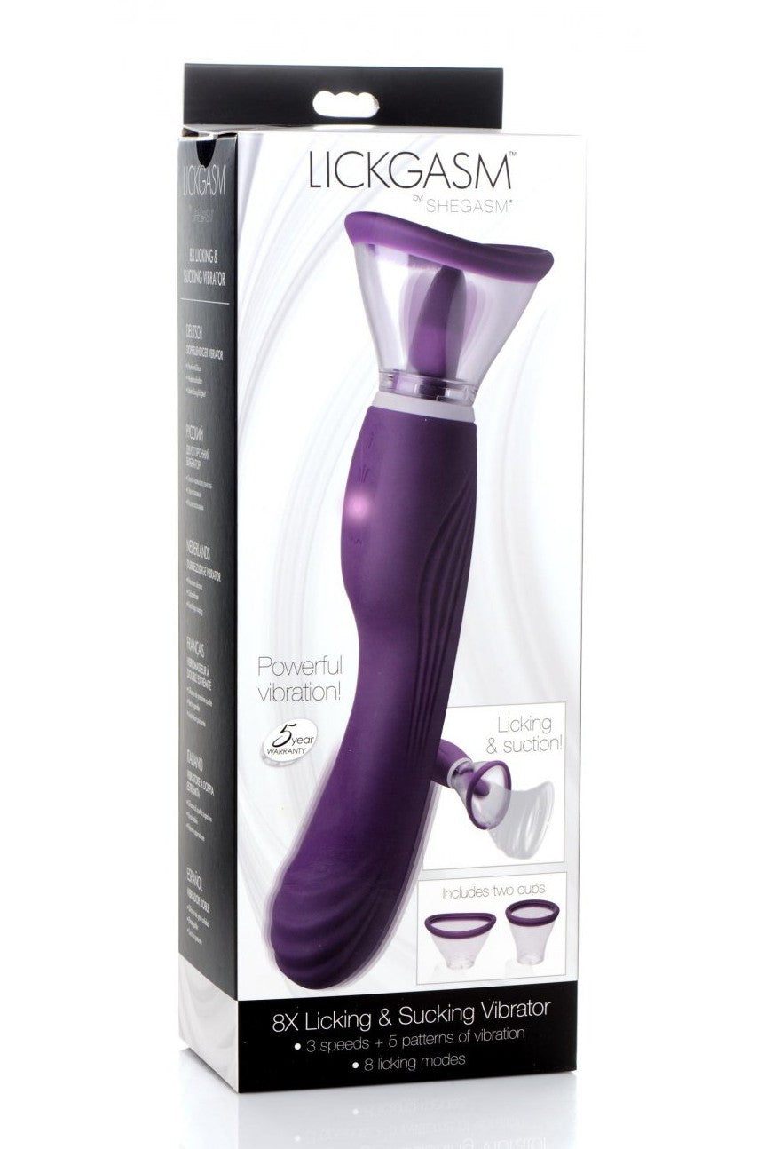 Lickgasm 8X Licking and Sucking Vibrator freeshipping - ToysZone.ca