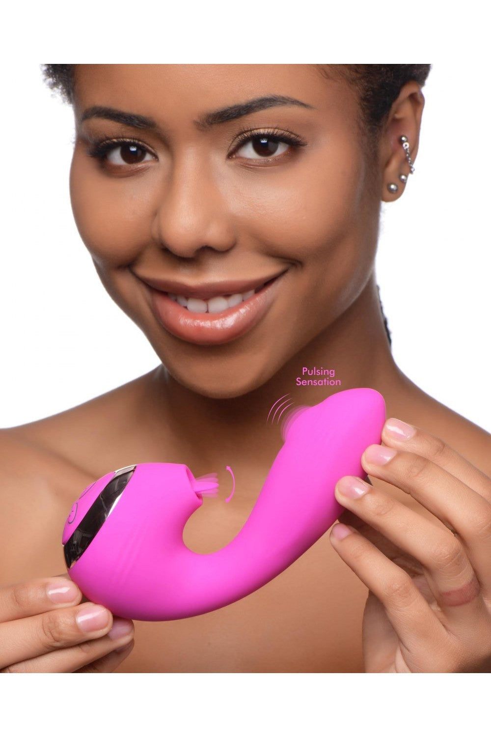 10X Licking G-Throb Rechargeable Silicone Vibrator free shipping - ToysZone.ca