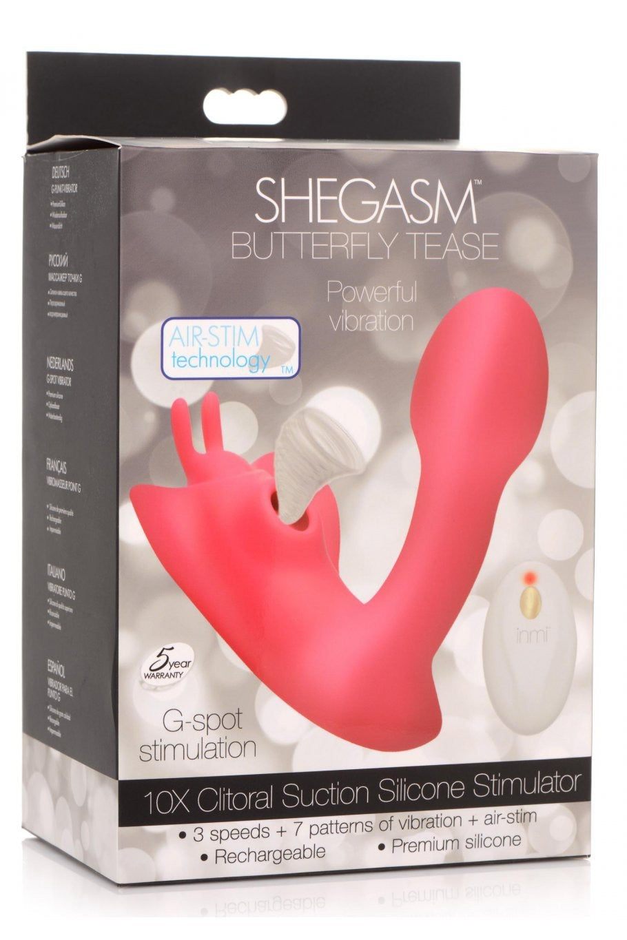 Butterfly Tease 10X Clitoral Suction Silicone Stimulator freeshipping - ToysZone.ca