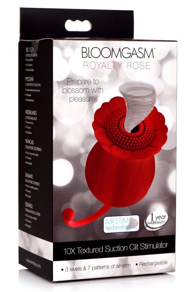 Royalty Rose Textured Suction Clit Stimulator Free Shipping