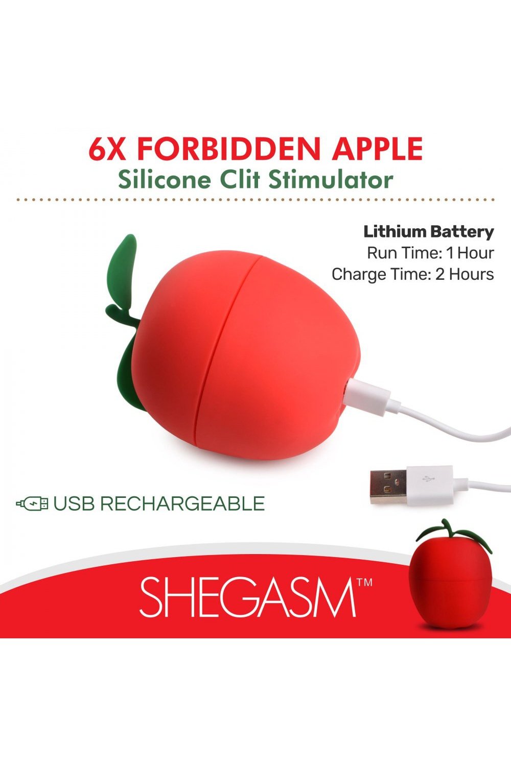 6X Forbidden Apple Silicone Clit Stimulator Free Shipping