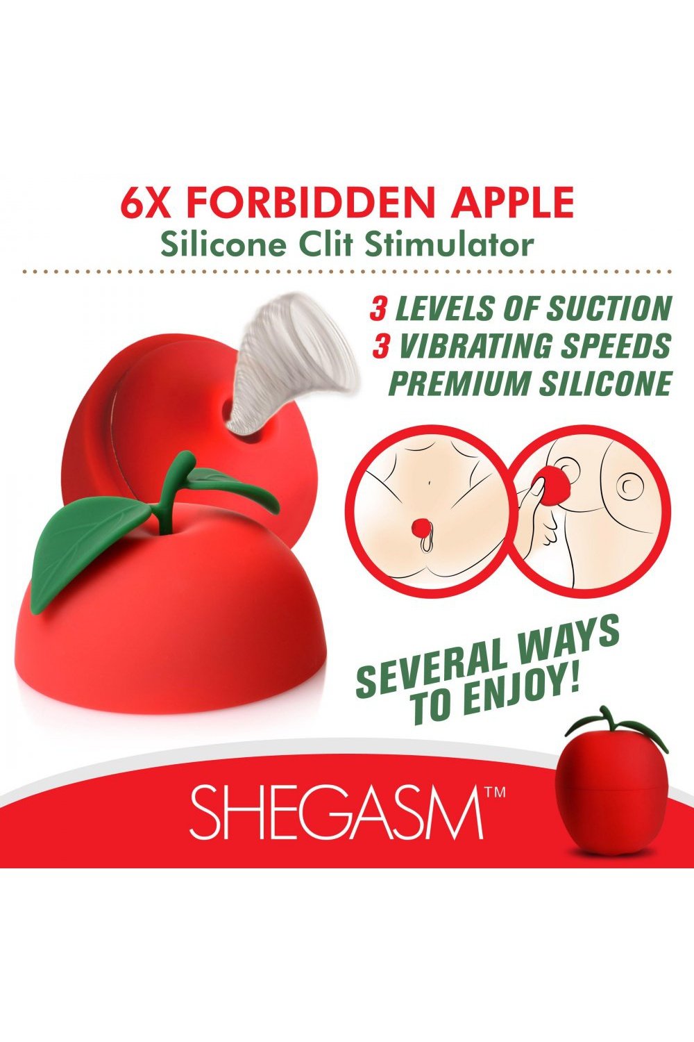 6X Forbidden Apple Silicone Clit Stimulator Free Shipping