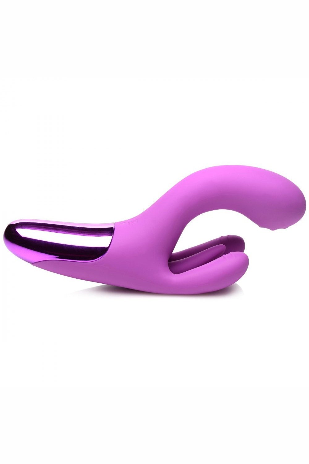 10X Triple Rabbit Silicone Vibrator - Purple Free Shipping