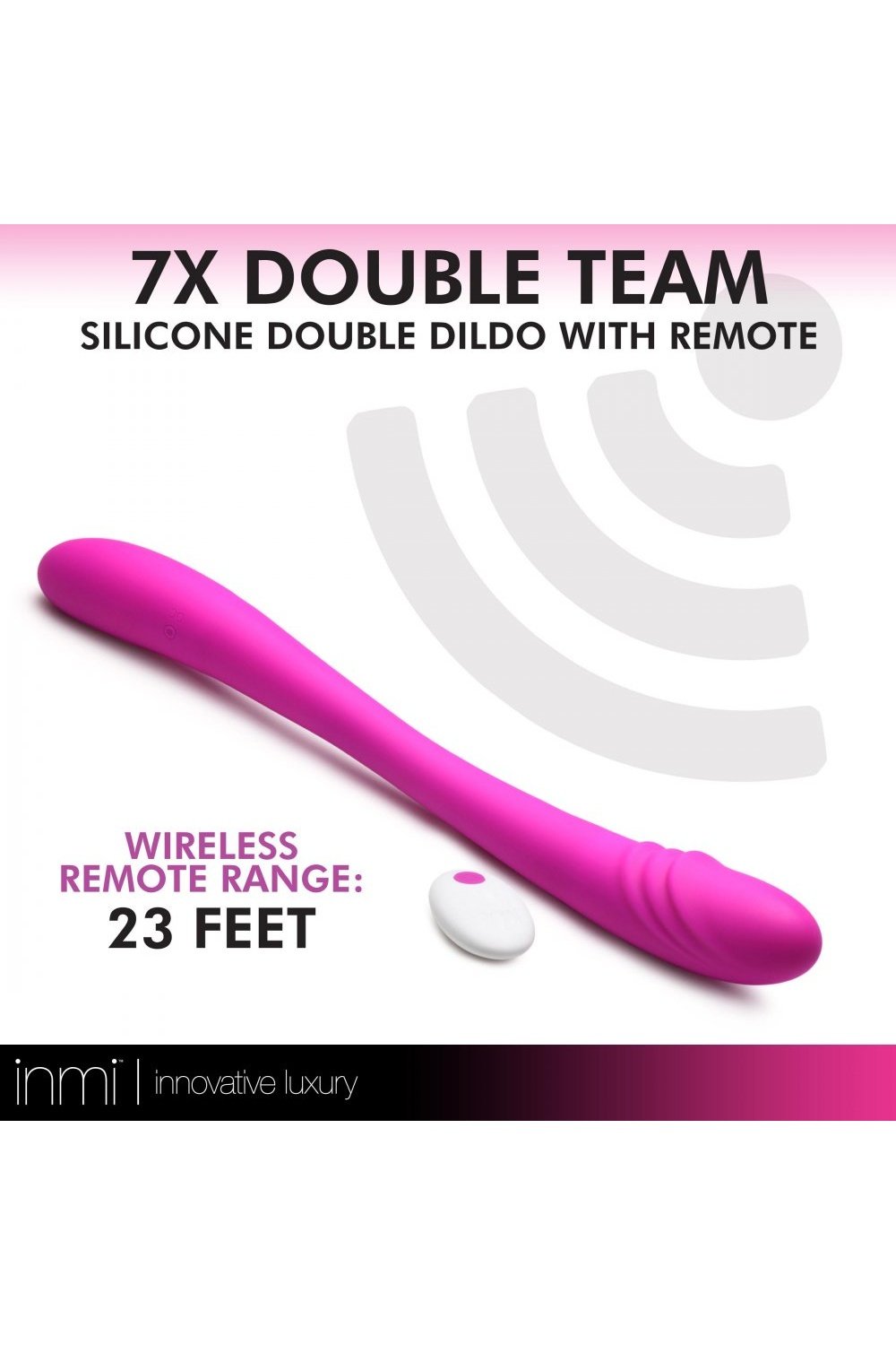 7X Double Team Silicone Double Dildo with Remote Free Shipping
