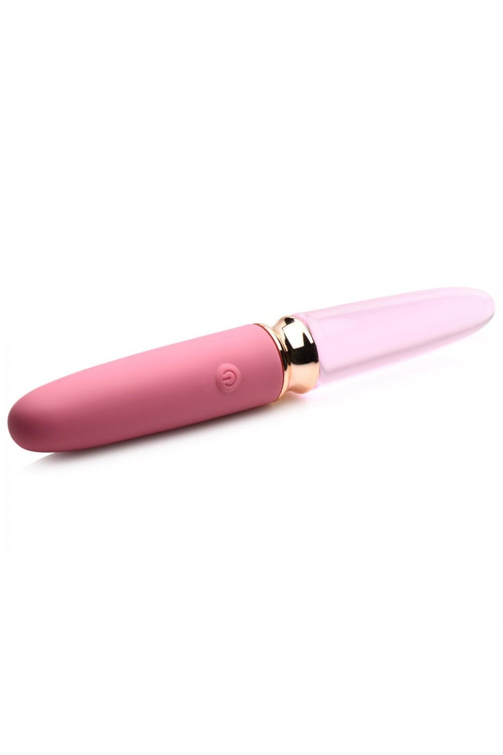 10X Rosé Dual Ended Smooth Silicone and Glass Vibrator Free Shipping