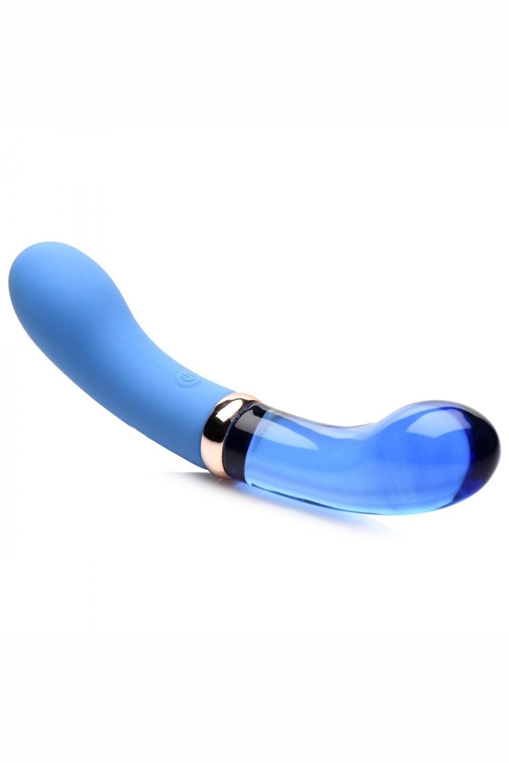 10X Bleu Dual Ended G-Spot Silicone and Glass Vibrator Free Shipping