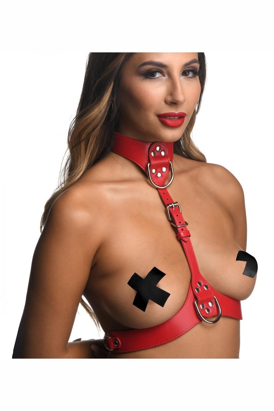 Red Female Chest Harness- Medium / Large Free Shipping