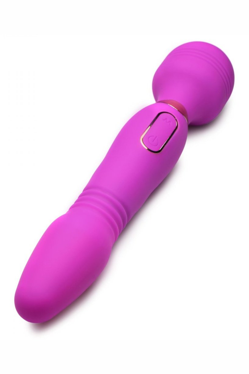 Ultra Thrust-Her Deluxe Thrusting and Vibrating Silicone Wand Free Shipping
