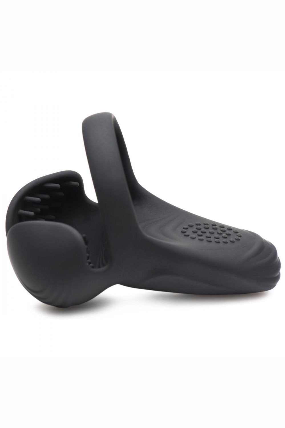 10X Vibrating Silicone Cock Ring with Taint Stim and Remote Free Shipping