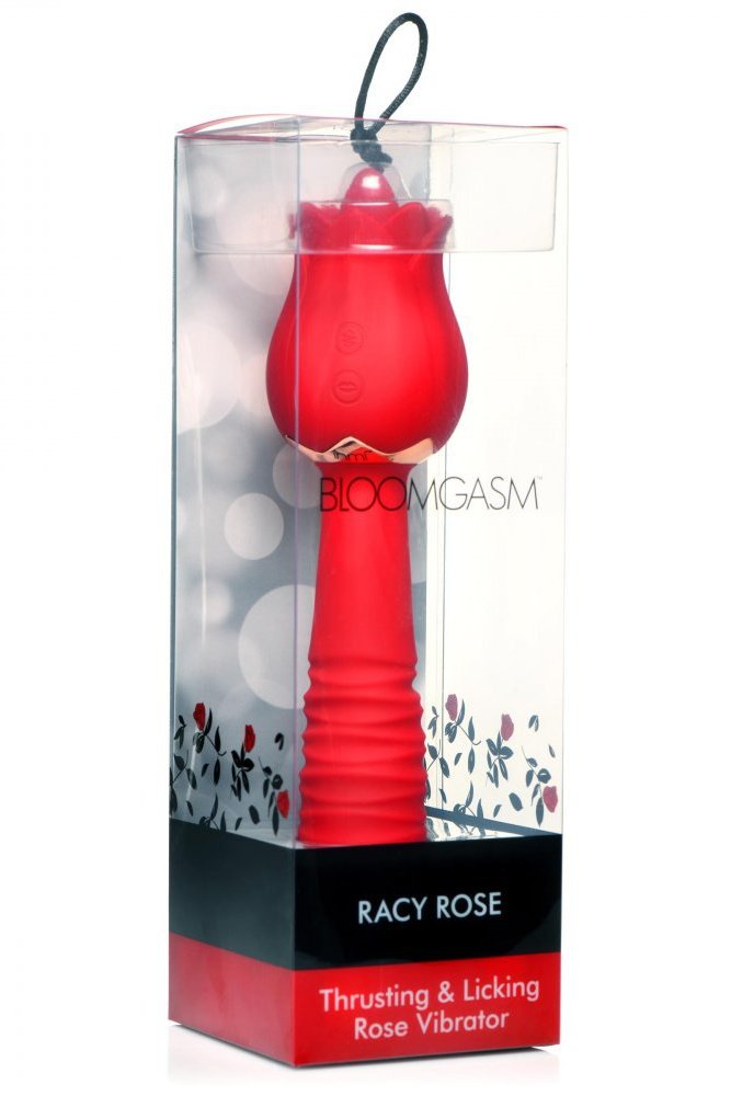 Racy Rose Thrusting and Licking Rose Vibrator Free Shipping