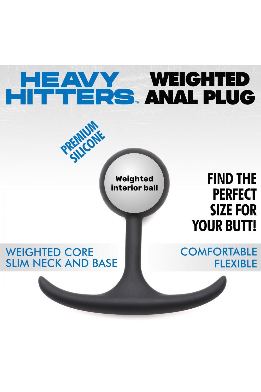 Premium Silicone Weighted Anal Plug - XL Free Shipping