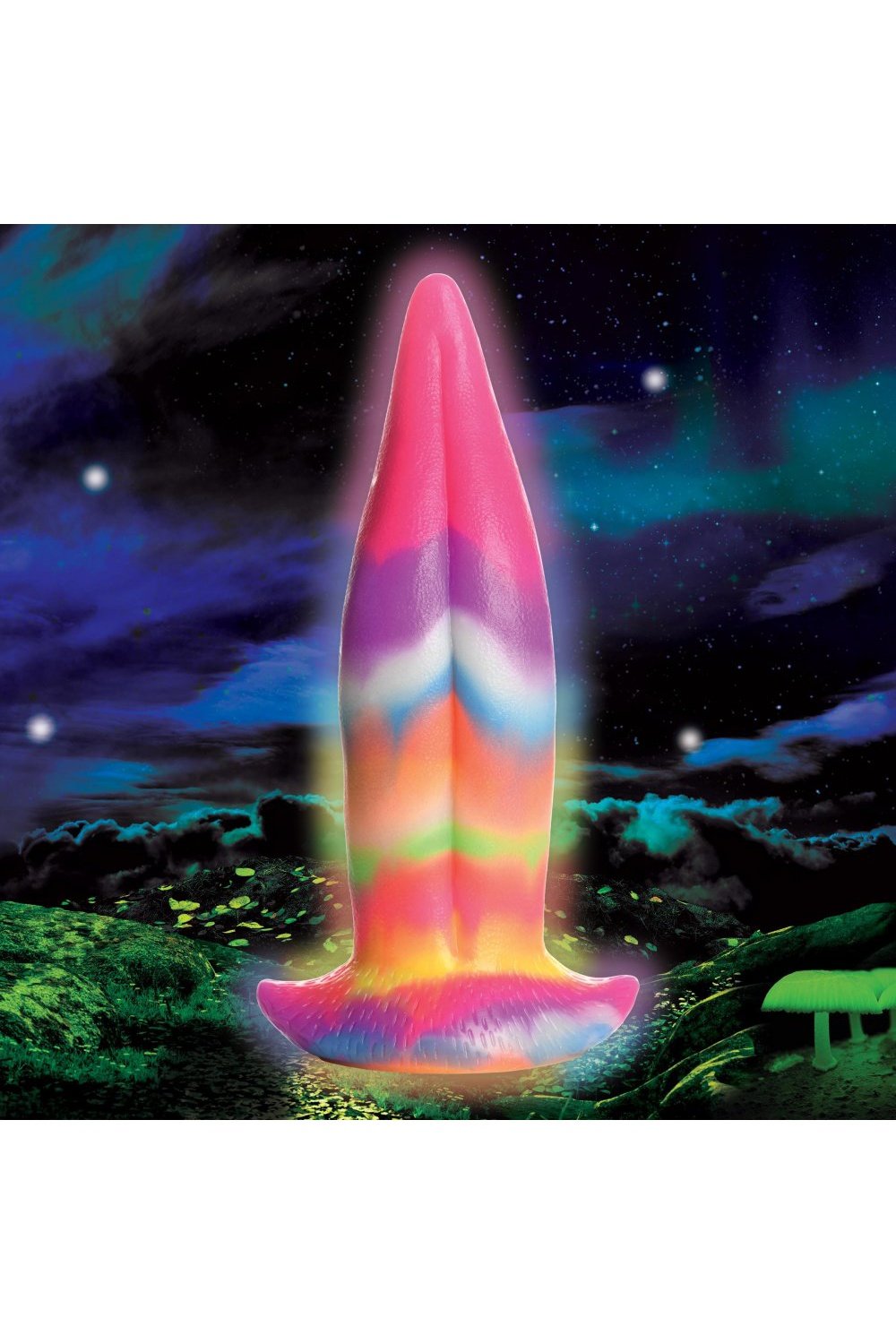 Unicorn Kiss Unicorn Tongue Glow-in-the-Dark Silicone Dildo Free Shipping