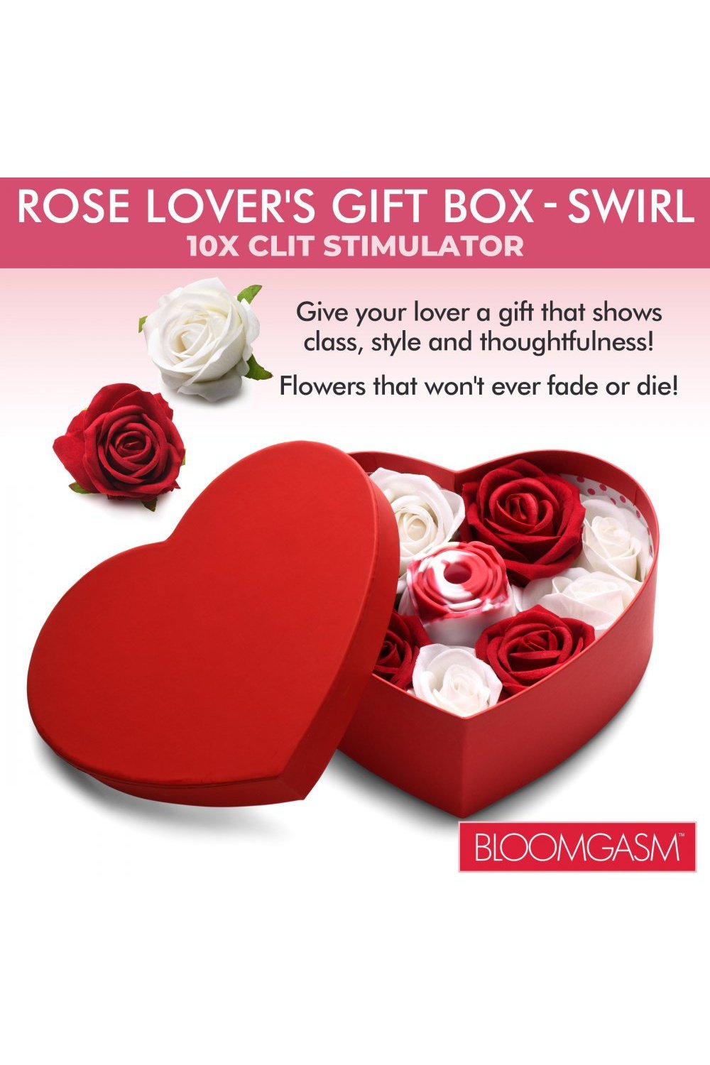 The Rose Lovers Gift Box 10x Clit Suction Rose - Swirl Free Shipping