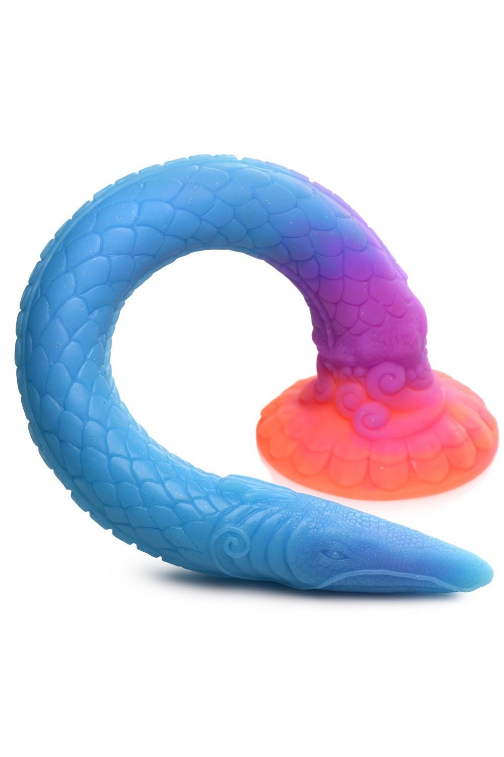 Makara Glow-in-the-Dark Silicone Snake Dildo Free Shipping