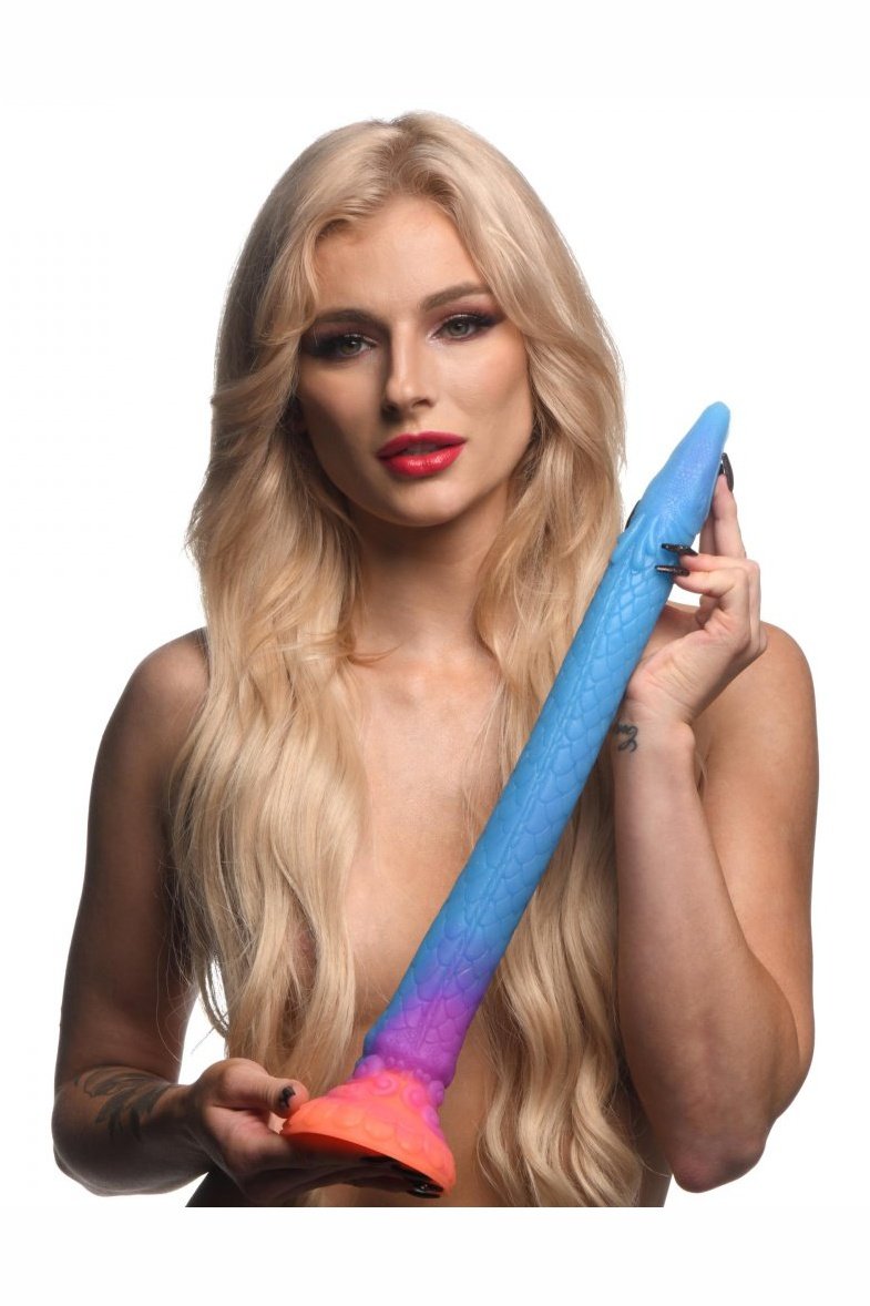 Makara Glow-in-the-Dark Silicone Snake Dildo Free Shipping