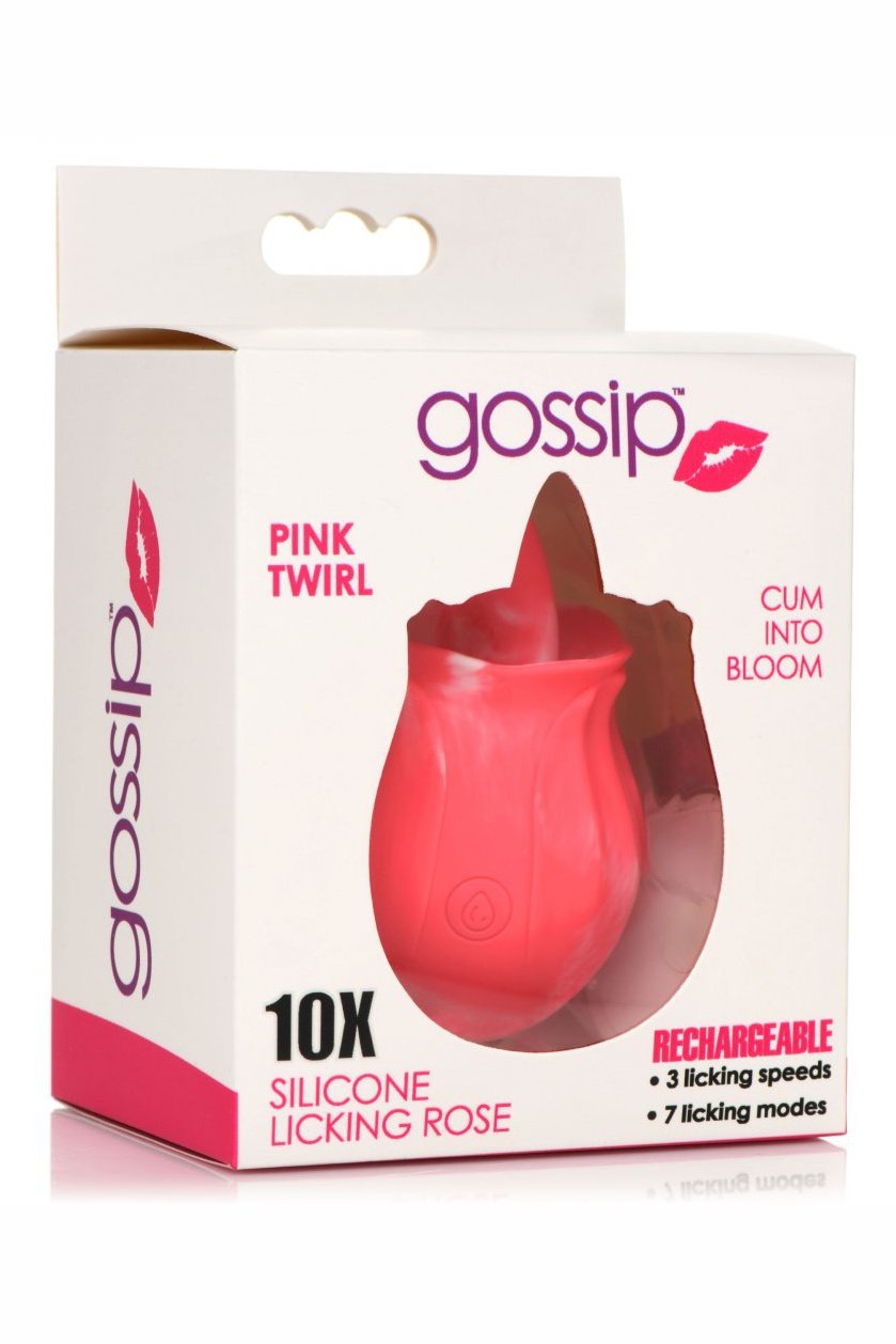 10X Pink Twirl Silicone Licking Rose Free Shipping