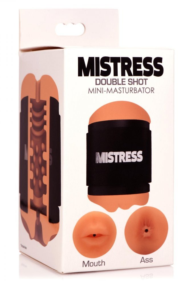 Double Shot Mouth and Ass Stroker - Medium Free Shipping