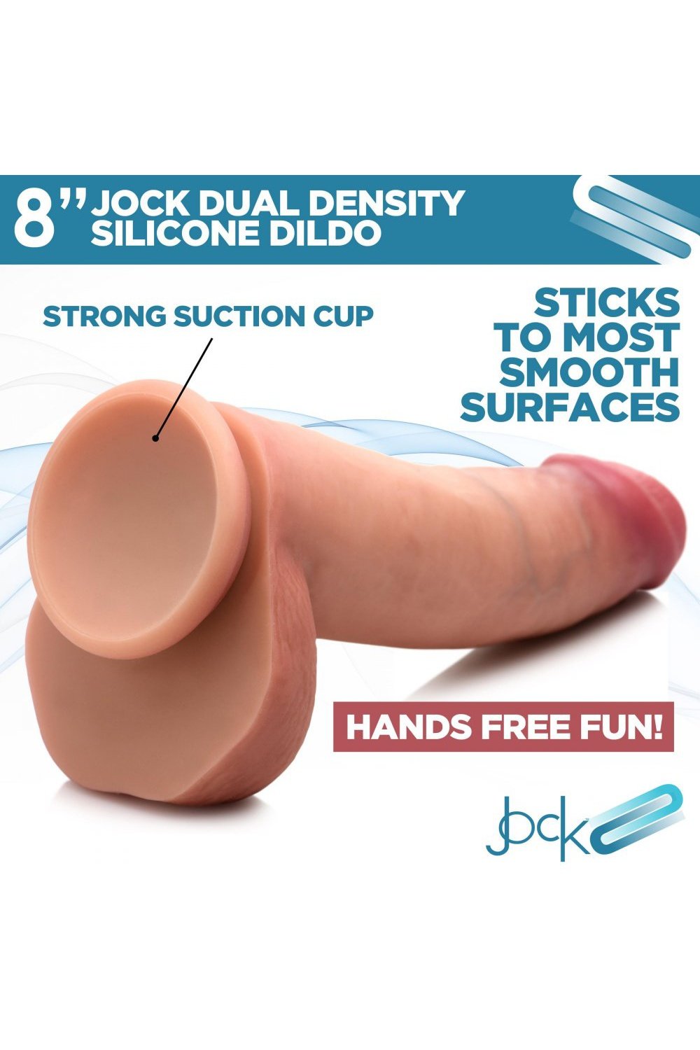 Ultra Realistic Dual Density Silicone Dildo with Balls - 8 Inch