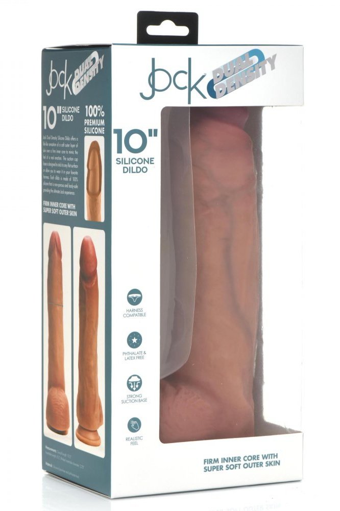 Ultra Realistic Dual Density Silicone Dildo with Balls - 10 Inch Free Shipping