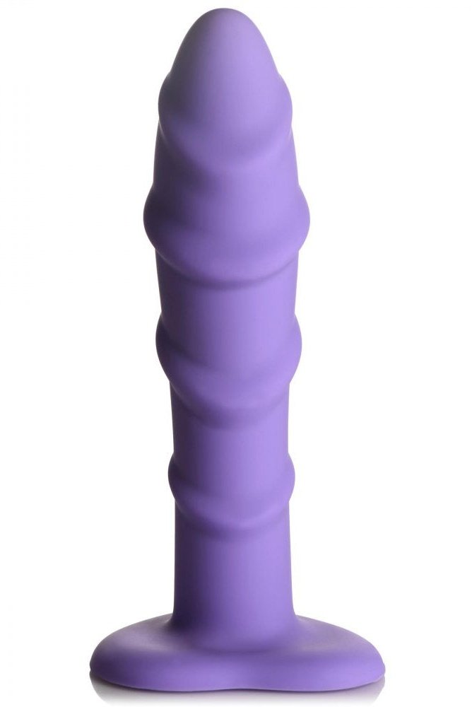 Swirl Silicone Purple Dildo Free Shipping